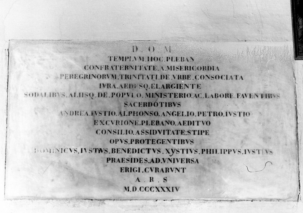 lapide commemorativa - bottega toscana (sec. XIX)