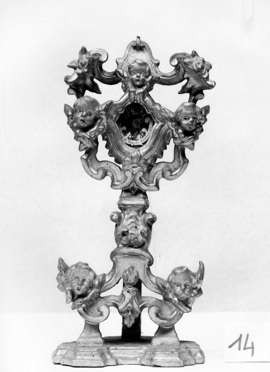 reliquiario - a ostensorio, serie - manifattura fiorentina (seconda metà sec. XVIII)