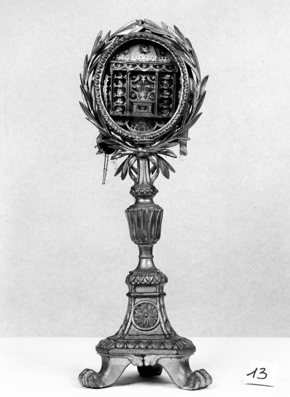 reliquiario - a ostensorio - produzione toscana (primo quarto sec. XIX)