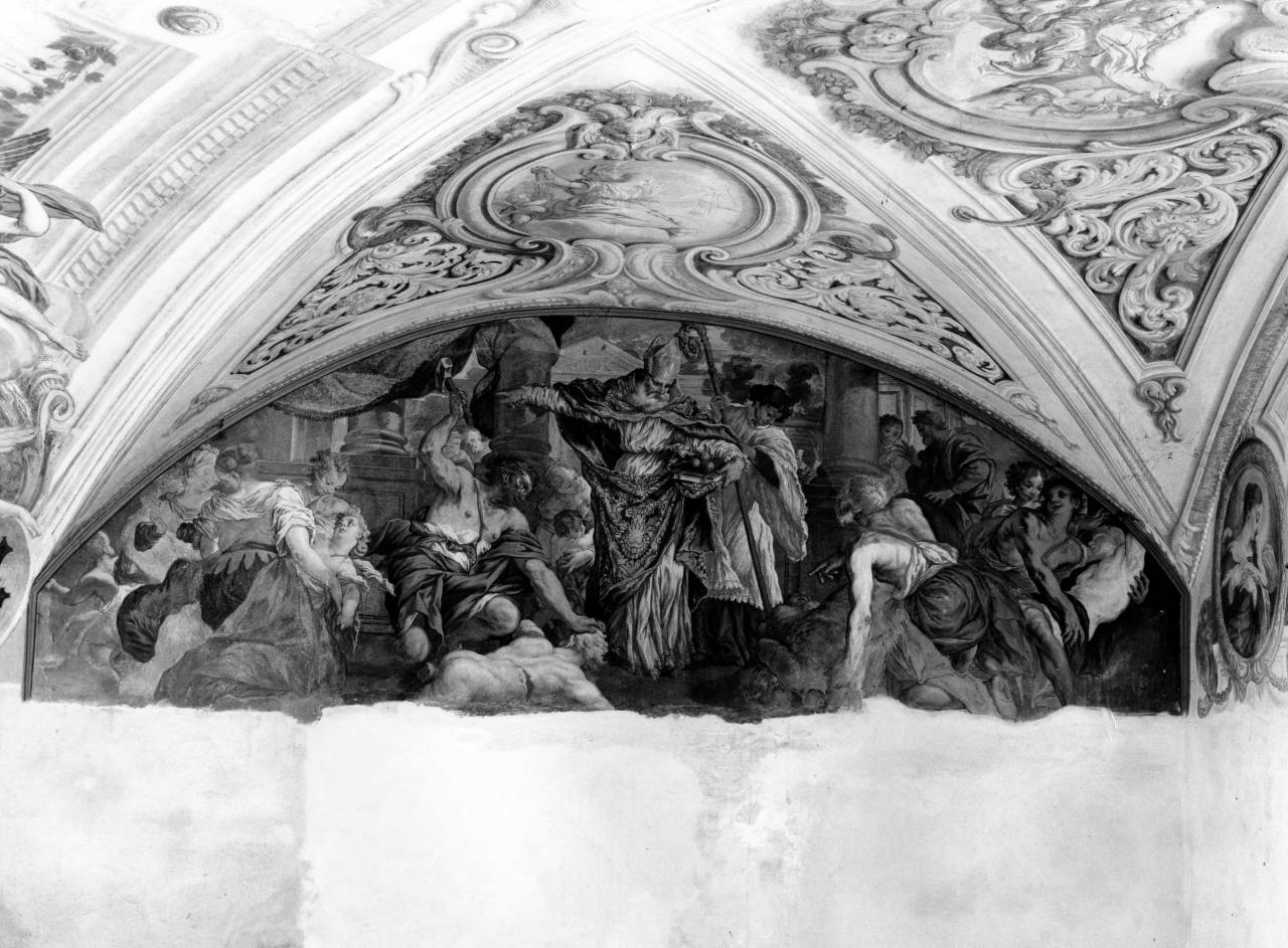 san Nicola di Bari fa distruggere gli idoli (dipinto) di Nasini Giuseppe Nicola, Nasini Tommaso (sec. XVII)