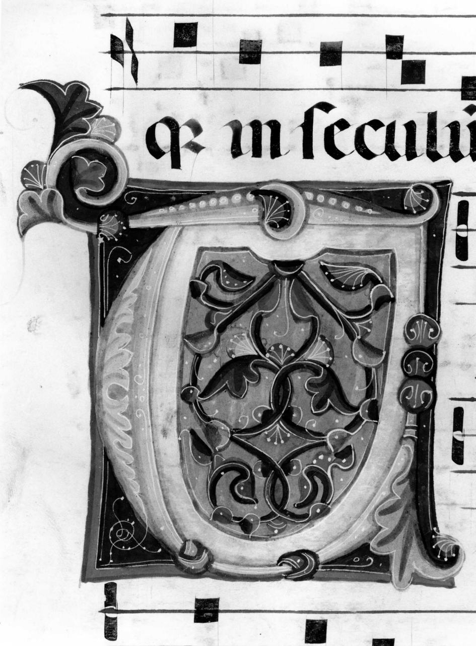 lettera A (miniatura) di Primo Maestro di S. Eugenio, Secondo Maestro di S. Eugenio (sec. XIV)