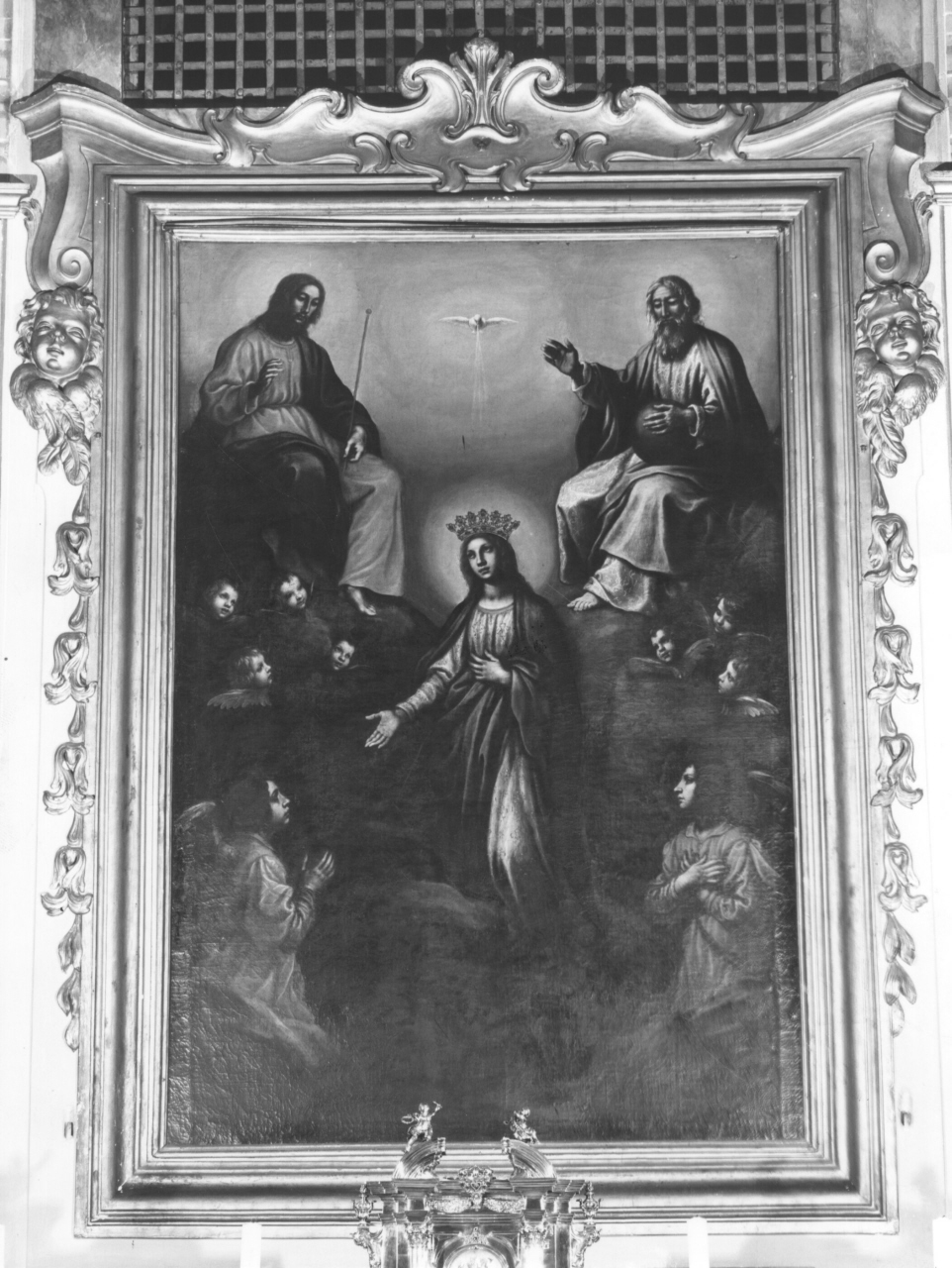 Trinità e Madonna Addolorata (dipinto) di Curradi Francesco detto Battiloro (prima metà sec. XVII)