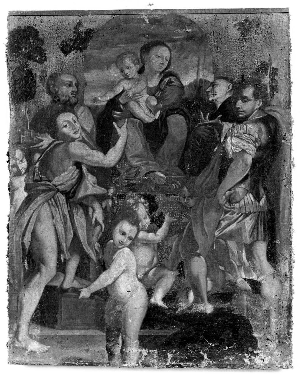 Madonna con Bambino e Santi (dipinto) - ambito fiorentino (secondo quarto sec. XVI)