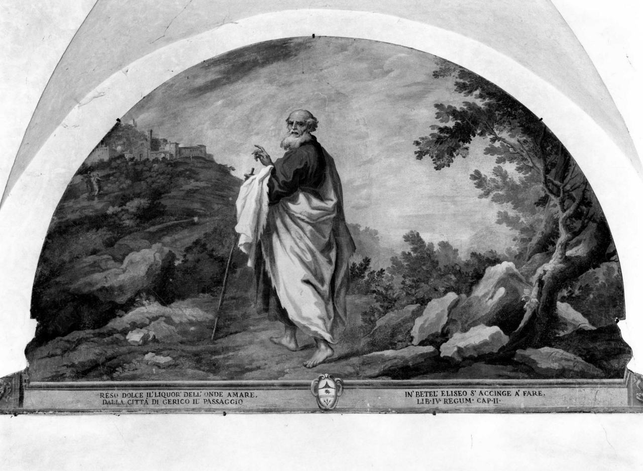 viaggio di Eliseo da Gerico a Betel (dipinto) di Pillori Antonio Nicola (sec. XVIII)