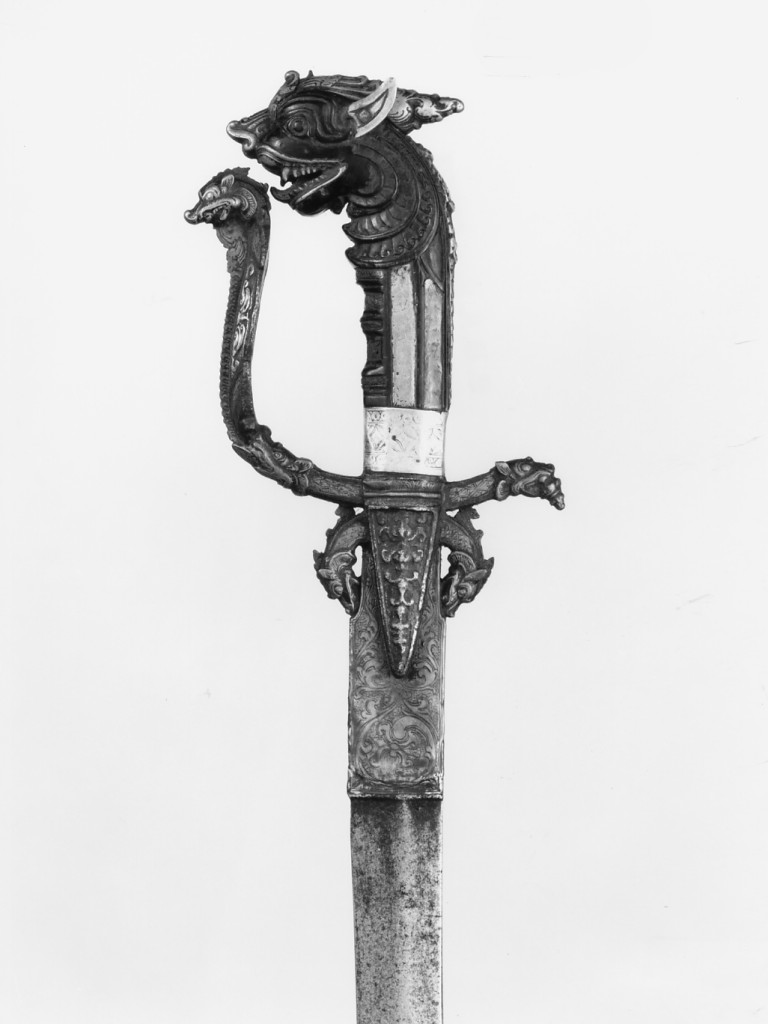 sciabola - kastane - manifattura ceylonese (secc. XVII/ XVIII)