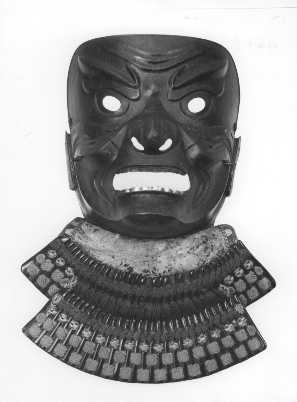 maschera da guerra - so-men - manifattura giapponese (primo quarto sec. XVII)