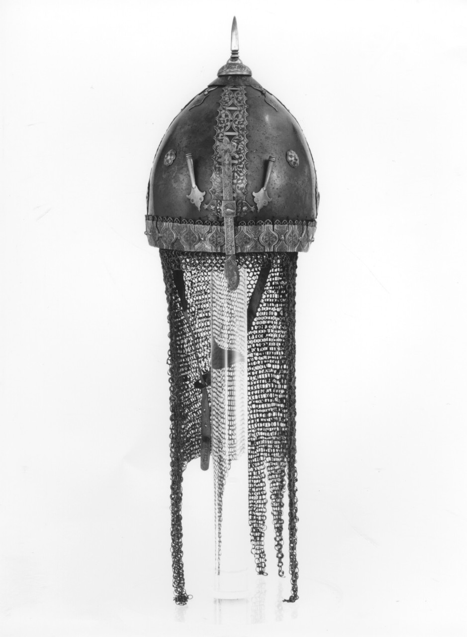 motivi decorativi vegetali stilizzati (armamento difensivo, elemento d'insieme) - manifattura caucasica (prima metà sec. XIX)