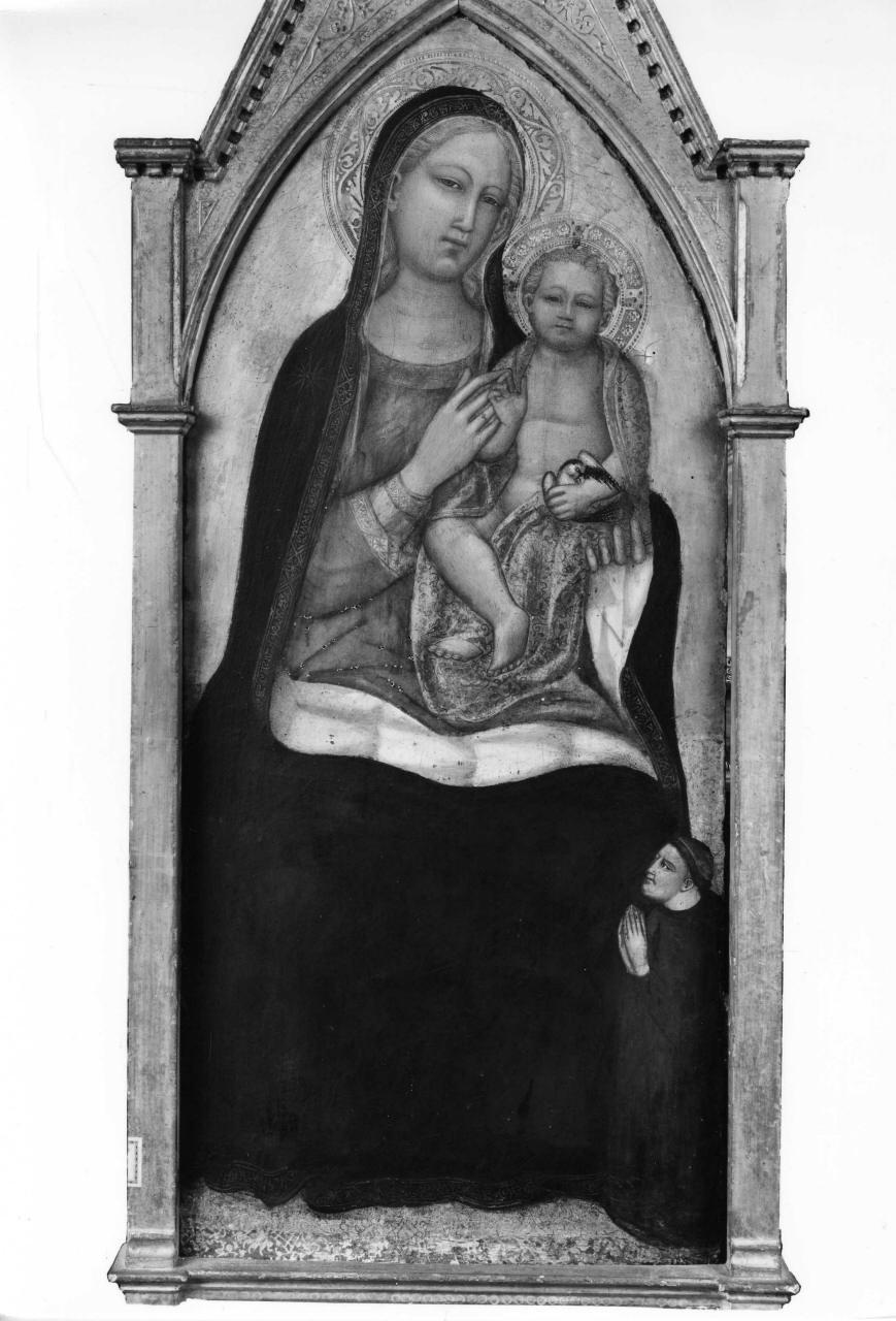 Madonna con Bambino in trono e donatore (dipinto) di Niccolò di Tommaso (attribuito) (sec. XIV)