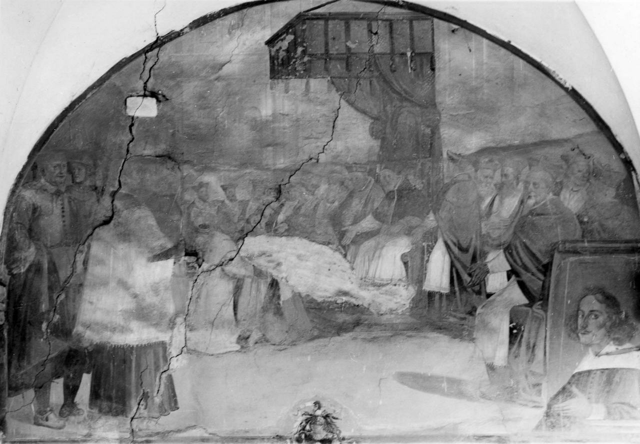 San Francesco d'Assisi presenta la regola al papa (dipinto, elemento d'insieme) di Gimignani Alessio (e aiuti) (sec. XVII)