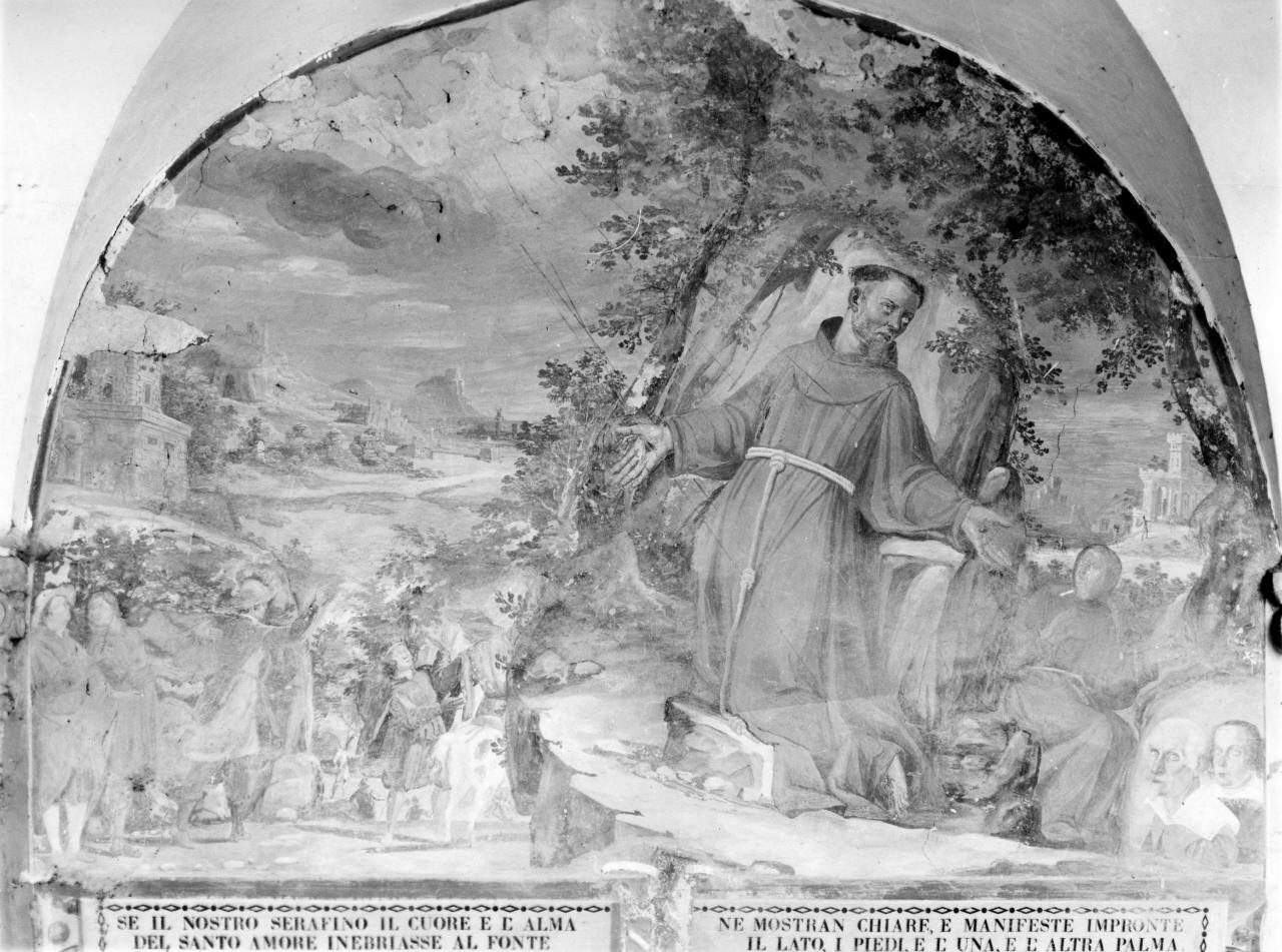 San Francesco d'Assisi riceve le stimmate (dipinto, elemento d'insieme) di Gimignani Alessio (e aiuti) (sec. XVII)