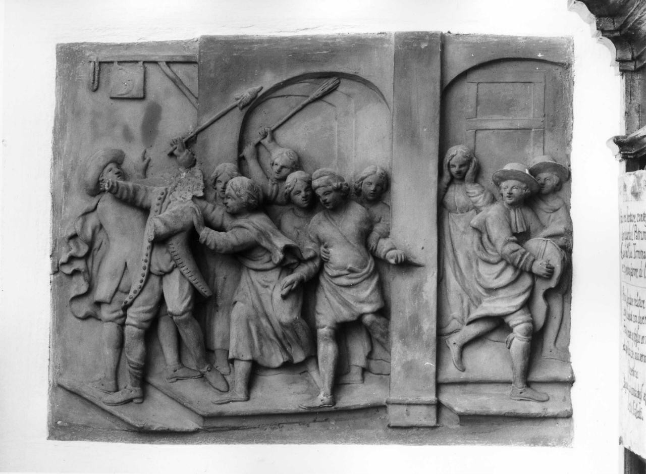 figliol prodigo cacciato dalla locanda (rilievo) di Monaccorti Paolo (sec. XVIII)