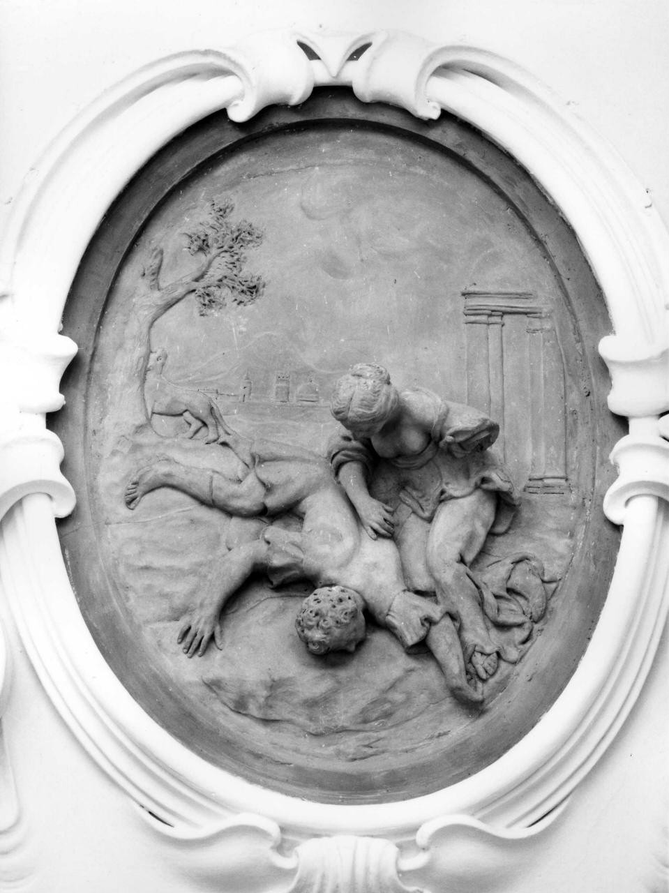 Venere e Adone (rilievo) di Monaccorti Paolo (sec. XVIII)