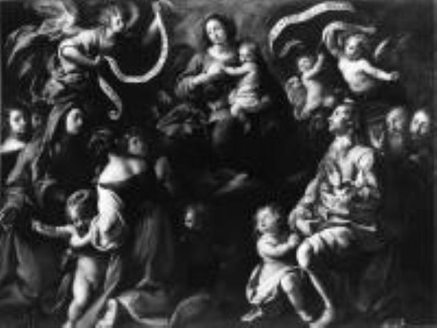 Madonna con Bambino e donatori (dipinto) di Nuvolone Giuseppe (sec. XVII)