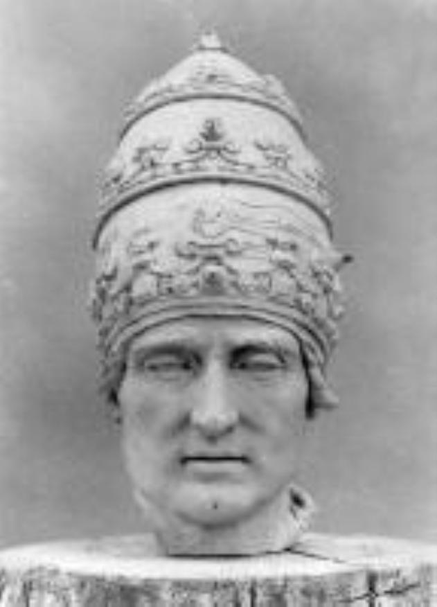 ritratto di papa Pio II (scultura) di Duprè Giovanni (sec. XIX)