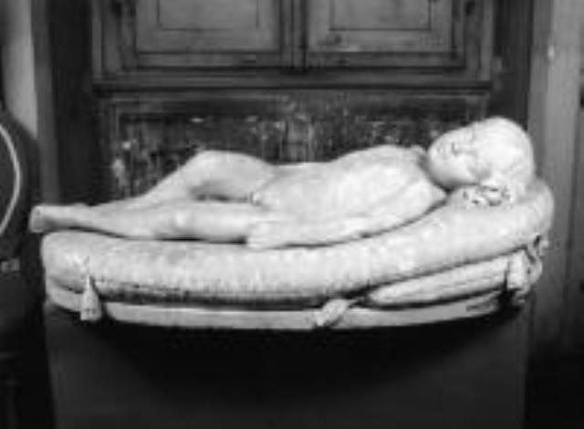 sonno dell'innocenza, bambino dormiente (statua) di Duprè Giovanni (sec. XIX)