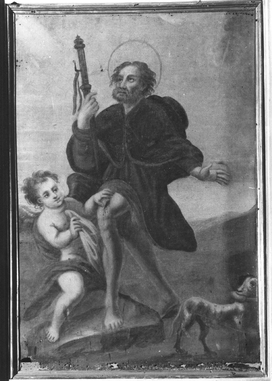 San Rocco nel deserto curato dall'angelo (dipinto) - ambito toscano (seconda metà sec. XVIII)