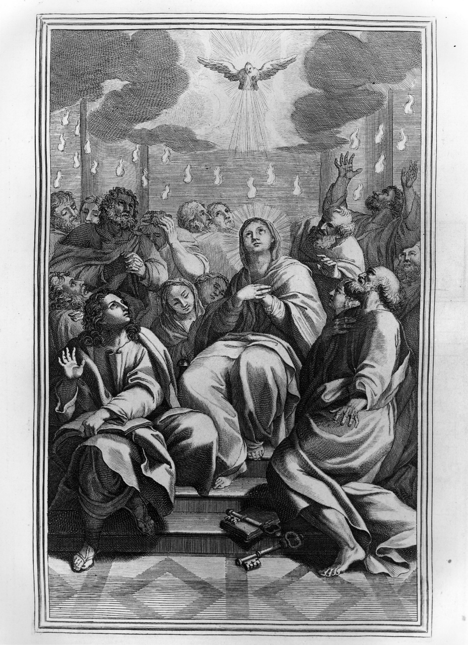 Pentecoste (stampa) - ambito romano (sec. XVIII)