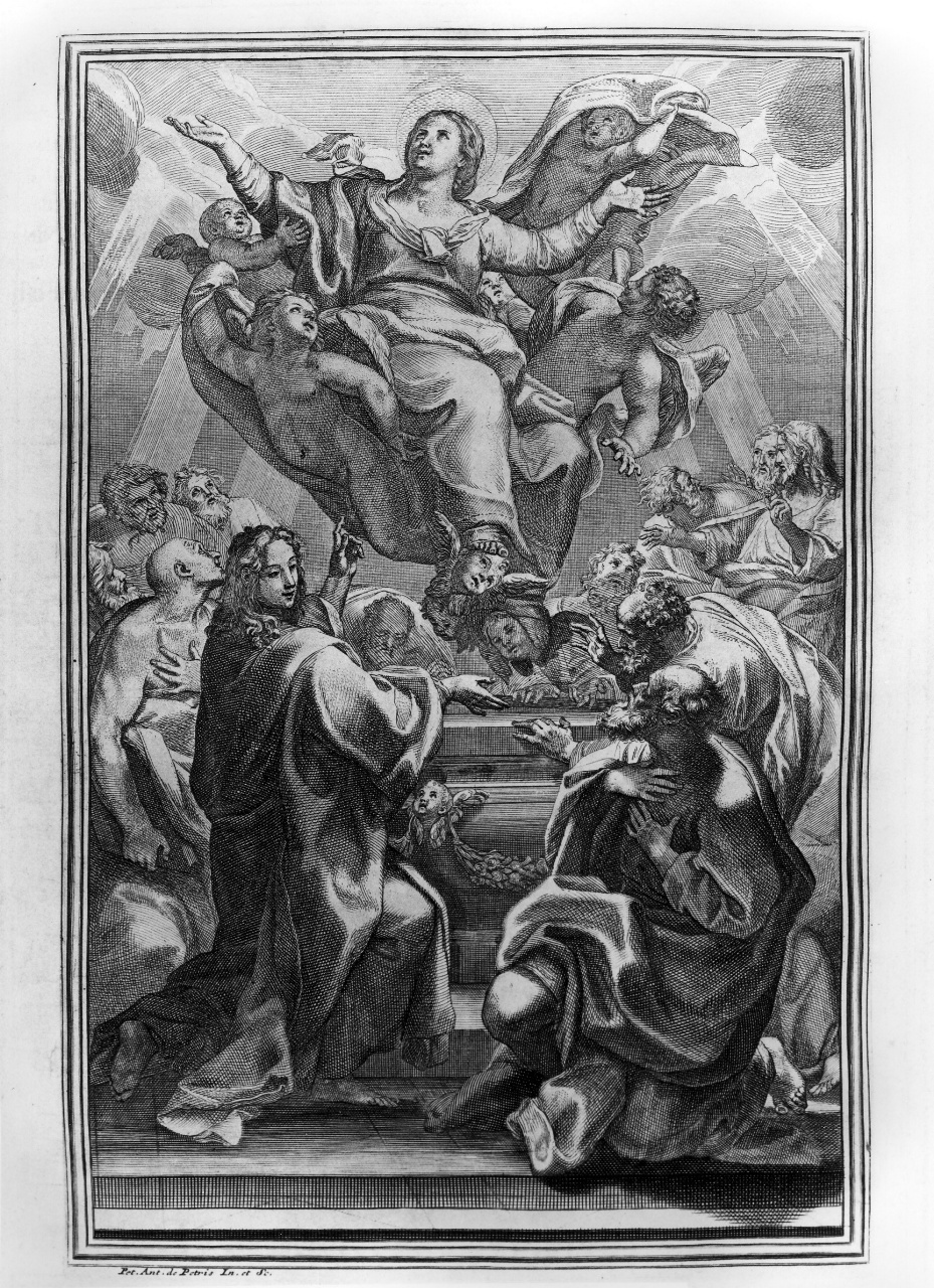 assunzione della Madonna (stampa) di De Pietri Pietro Antonio (attribuito) (sec. XVIII)