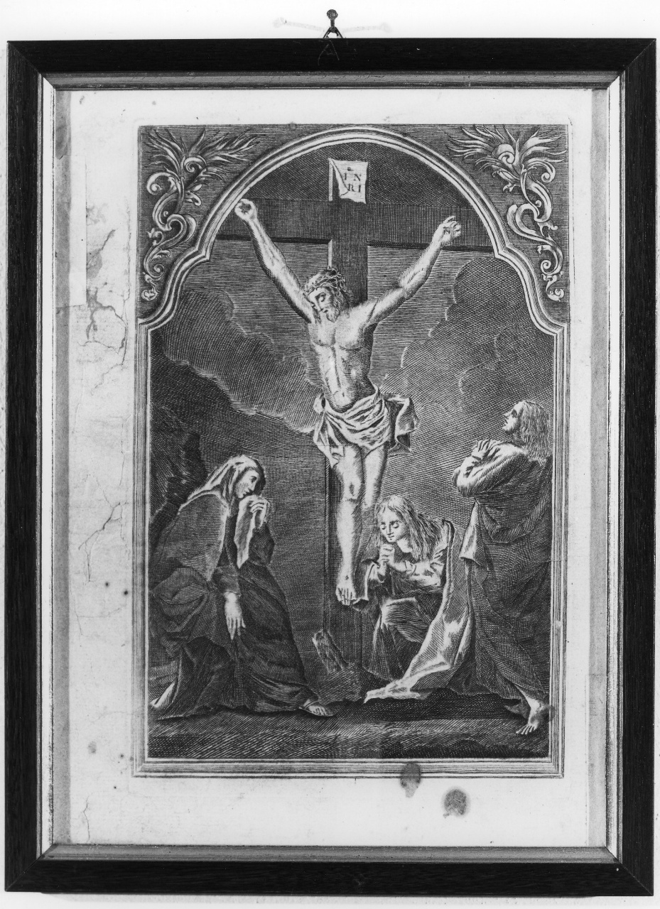 crocifissione di Cristo (stampa) di Orsolini Carlo (attribuito) (seconda metà sec. XVIII)