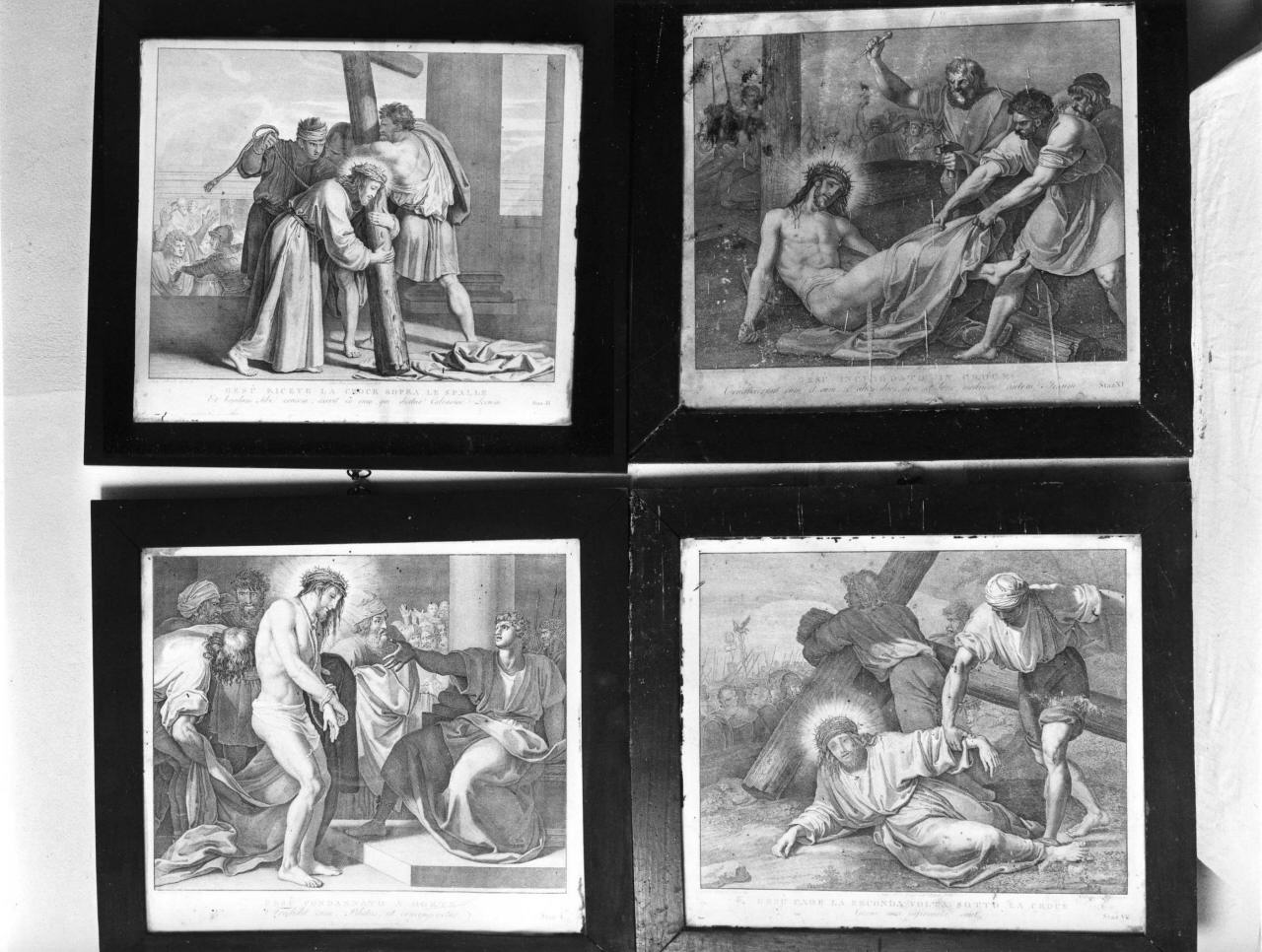stazioni della via crucis (stampa, serie) di Sabatelli Luigi (attribuito) (sec. XIX)