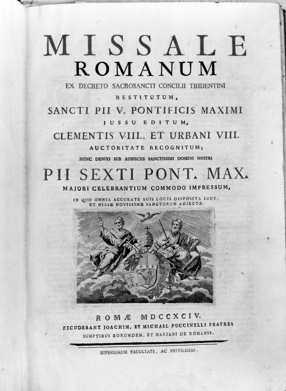 Santi Pietro e Paolo (stampa) di Grandi Carlo (attribuito) (sec. XVIII)