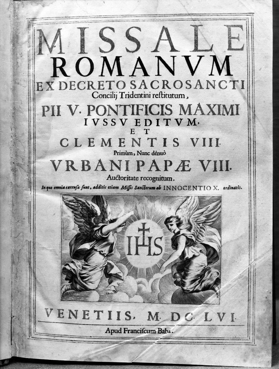 angeli con monogramma cristologico (stampa) - ambito veneziano (sec. XVII)