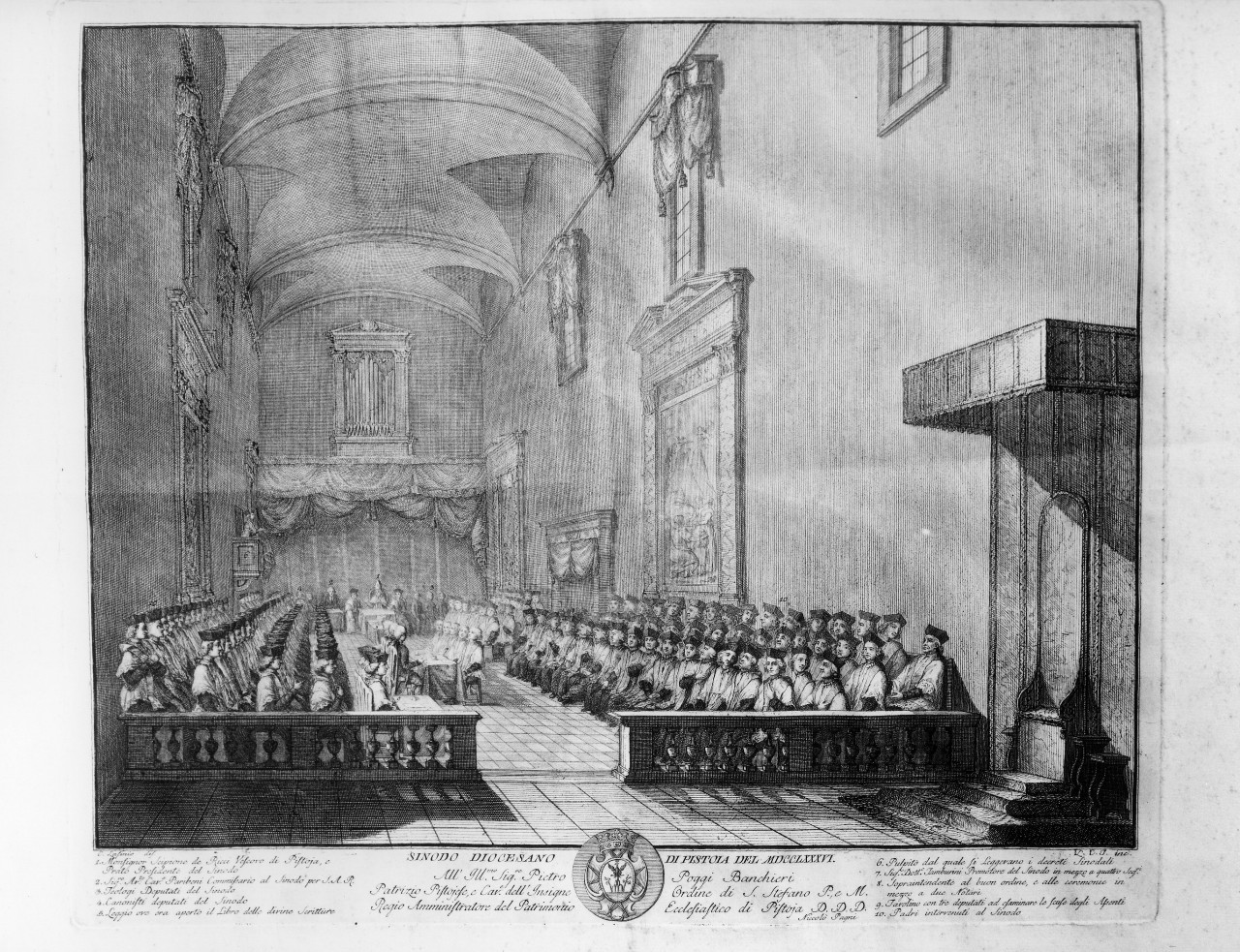 Sinodo diocesano di Pistoia (stampa) di Lasinio Carlo (attribuito) (sec. XVIII)