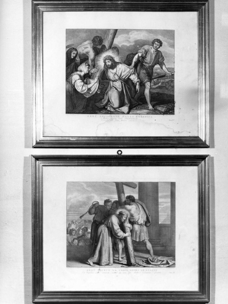 stazioni della via crucis (stampa, serie) di Sabatelli Luigi il Giovane (attribuito), Cecchi Giovan Battista (attribuito), Pera Giuseppe (attribuito) (sec. XIX)