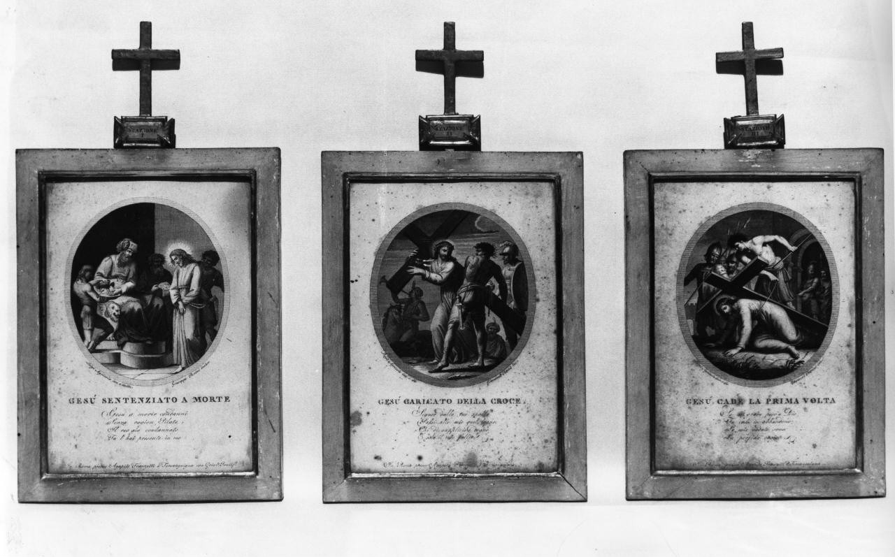 stazioni della via crucis (stampa, serie) di Agricola Luigi (attribuito), Perini Giuseppe Sforza (attribuito) (inizio sec. XIX)