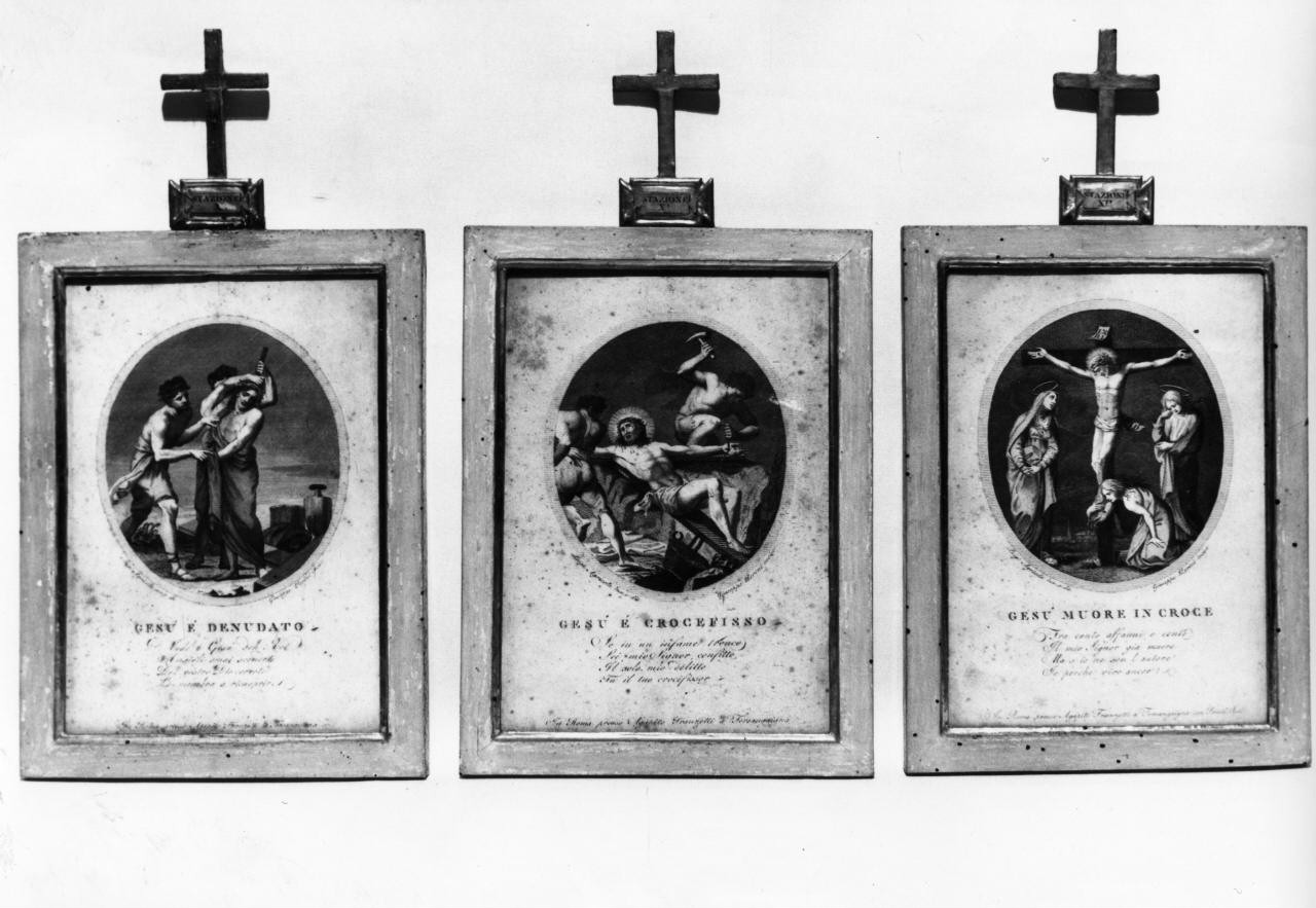 stazione X: Gesù spogliato e abbeverato di fiele (stampa) di Agricola Luigi (attribuito) (inizio sec. XIX)