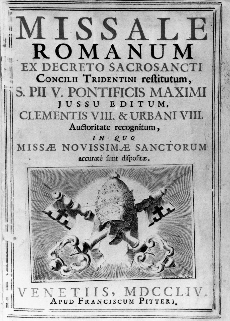 tiara con chiavi (stampa) di Piazzetta Giovanni Battista (attribuito), Rossi Antonio (attribuito) (sec. XVIII)