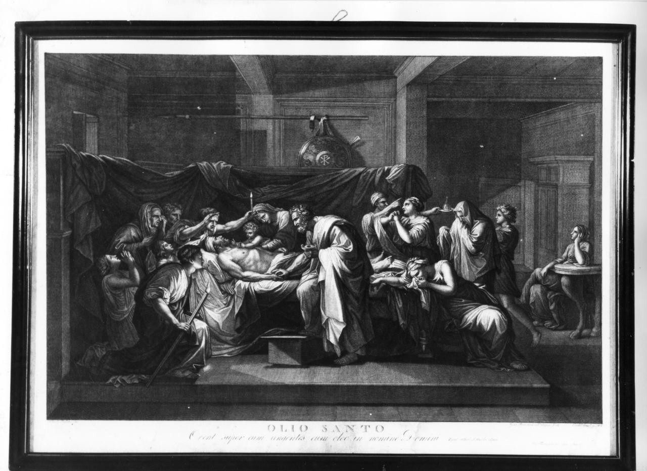 Estrema Unzione (stampa, serie) di Pera Giuseppe (attribuito) (sec. XIX)