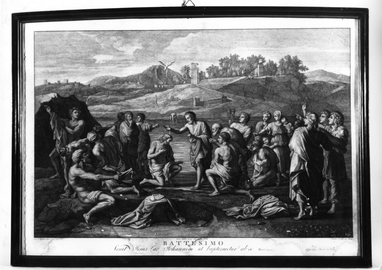 battesimo di Cristo (stampa, serie) di Pera Giuseppe (attribuito) (sec. XIX)