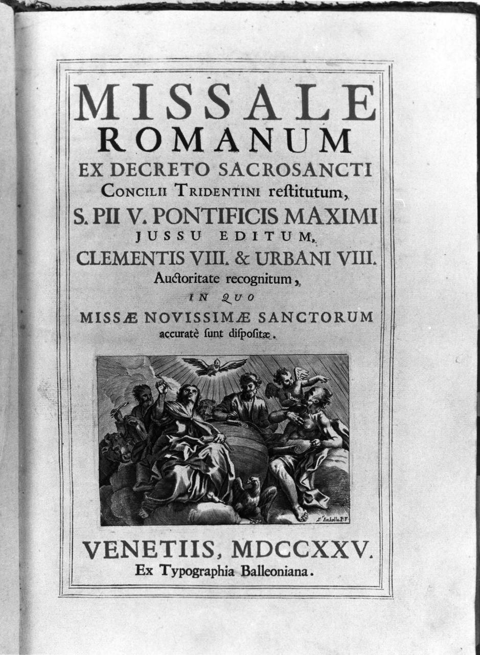 quattro evangelisti (stampa) di Piccini Elisabetto detta Suor Isabella (attribuito) (sec. XVIII)