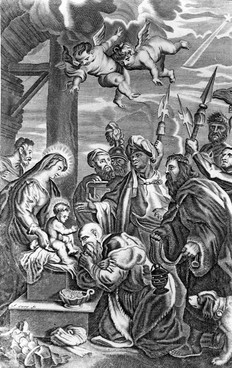 adorazione dei Re Magi (stampa) - ambito italiano (sec. XVII)