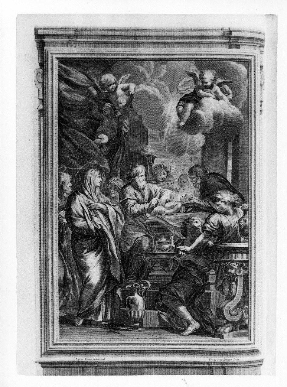 circoncisione di Gesù Bambino (stampa) di Spierre François, Ferri Ciro (sec. XVII)