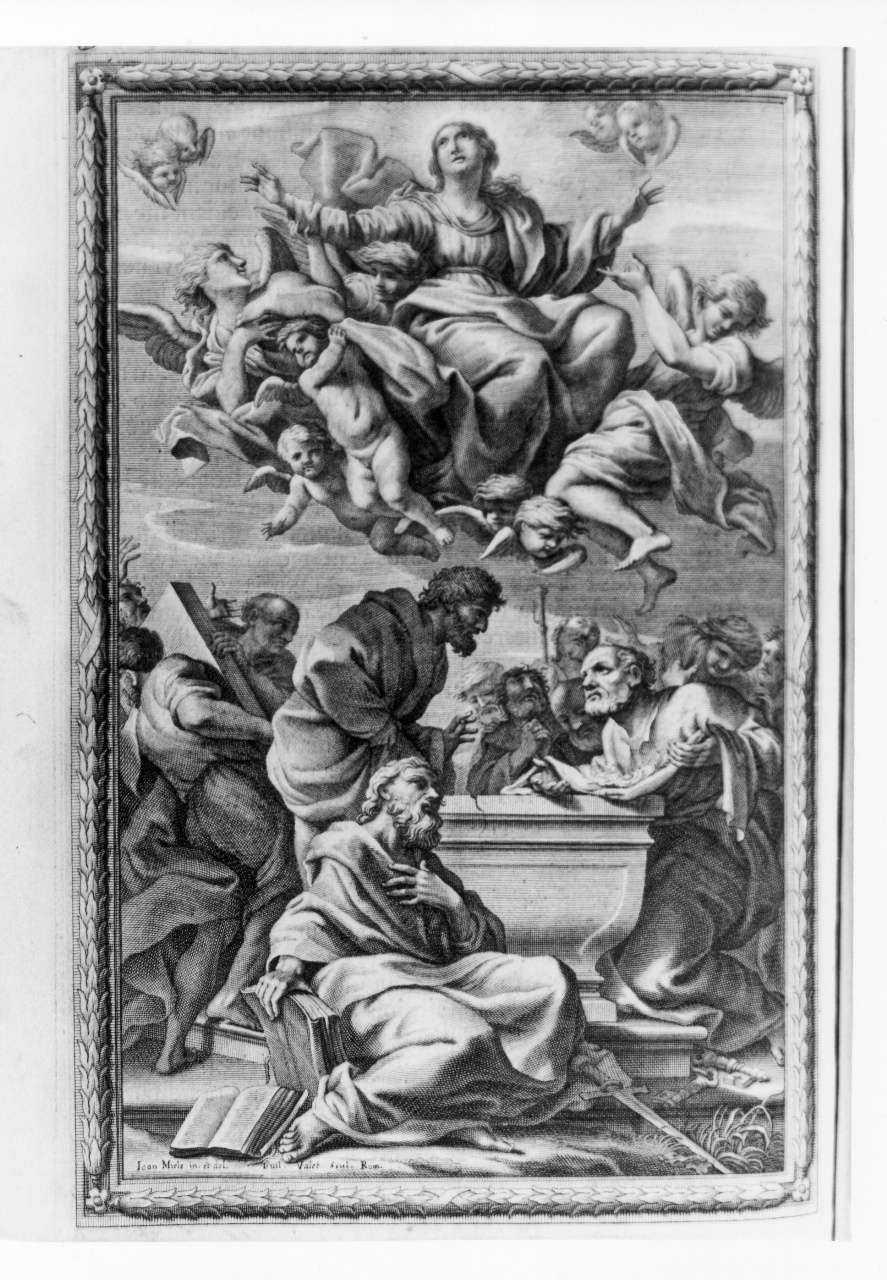 assunzione della Madonna (stampa) di Vallet Guillaume, Miel Jan (sec. XVII)