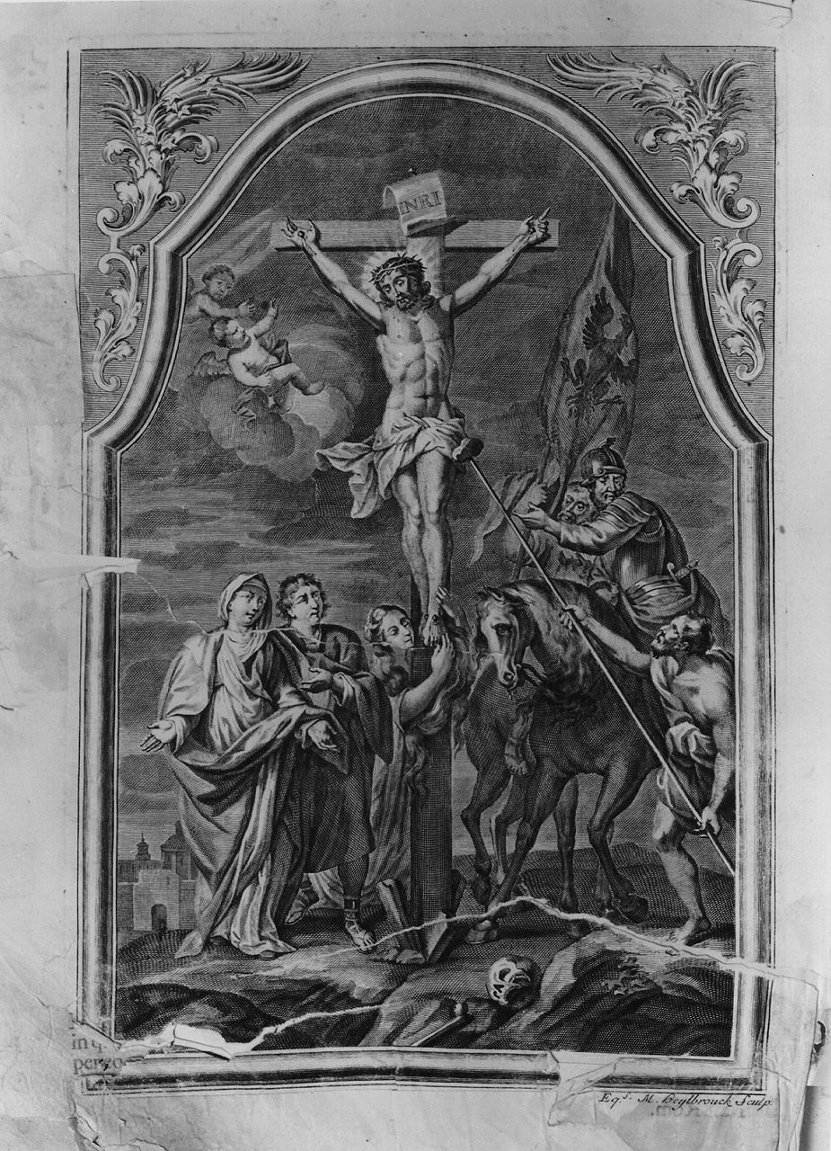 crocifissione di Cristo (stampa) di Beylbrouck J. M (sec. XVIII)