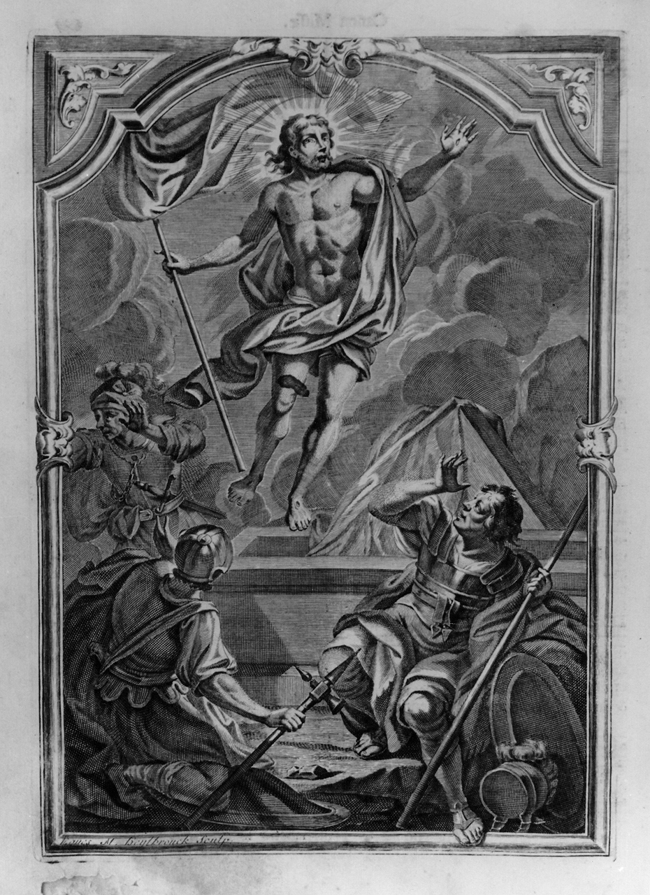 resurrezione di Cristo (stampa) di Beylbrouck J. M (sec. XVIII)