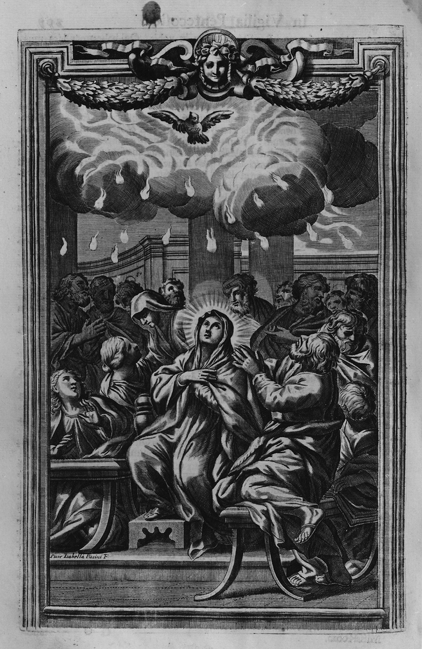 Pentecoste (stampa) di Piccini Elisabetto detta Suor Isabella (secc. XVII/ XVIII)