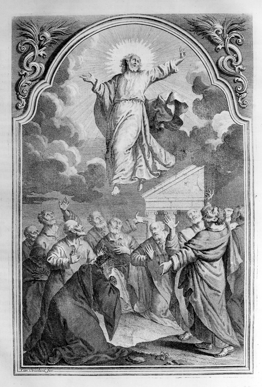 ascensione di Cristo (stampa) di Orsolini Carlo (sec. XVIII)