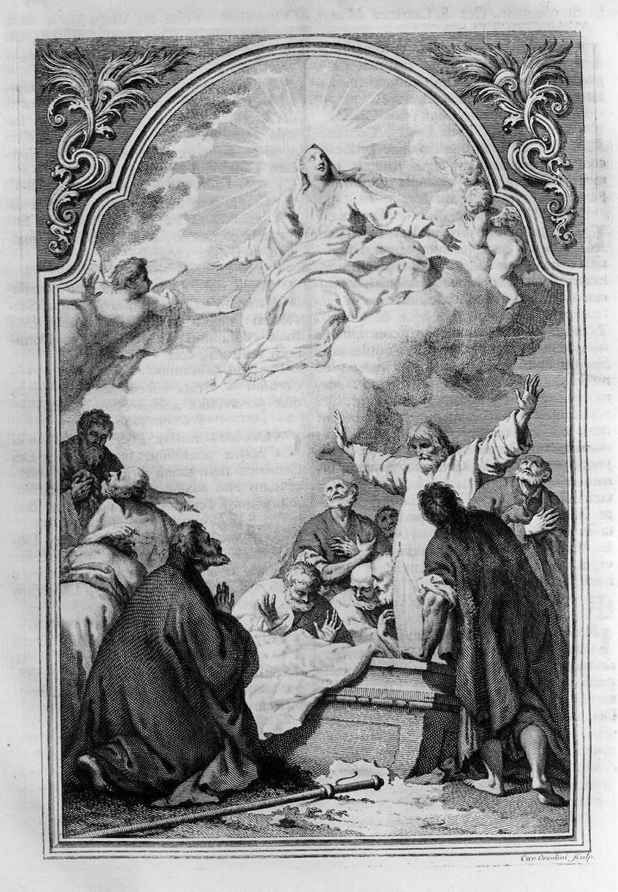 assunzione della Madonna (stampa) di Orsolini Carlo (sec. XVIII)