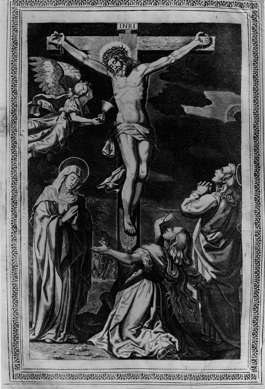 crocifissione di Cristo (stampa) di Piccini Giacomo (sec. XVII)