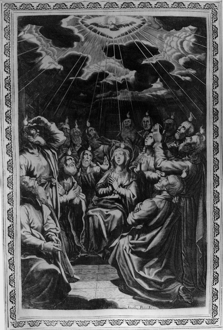Pentecoste (stampa) di Piccini Giacomo (sec. XVII)