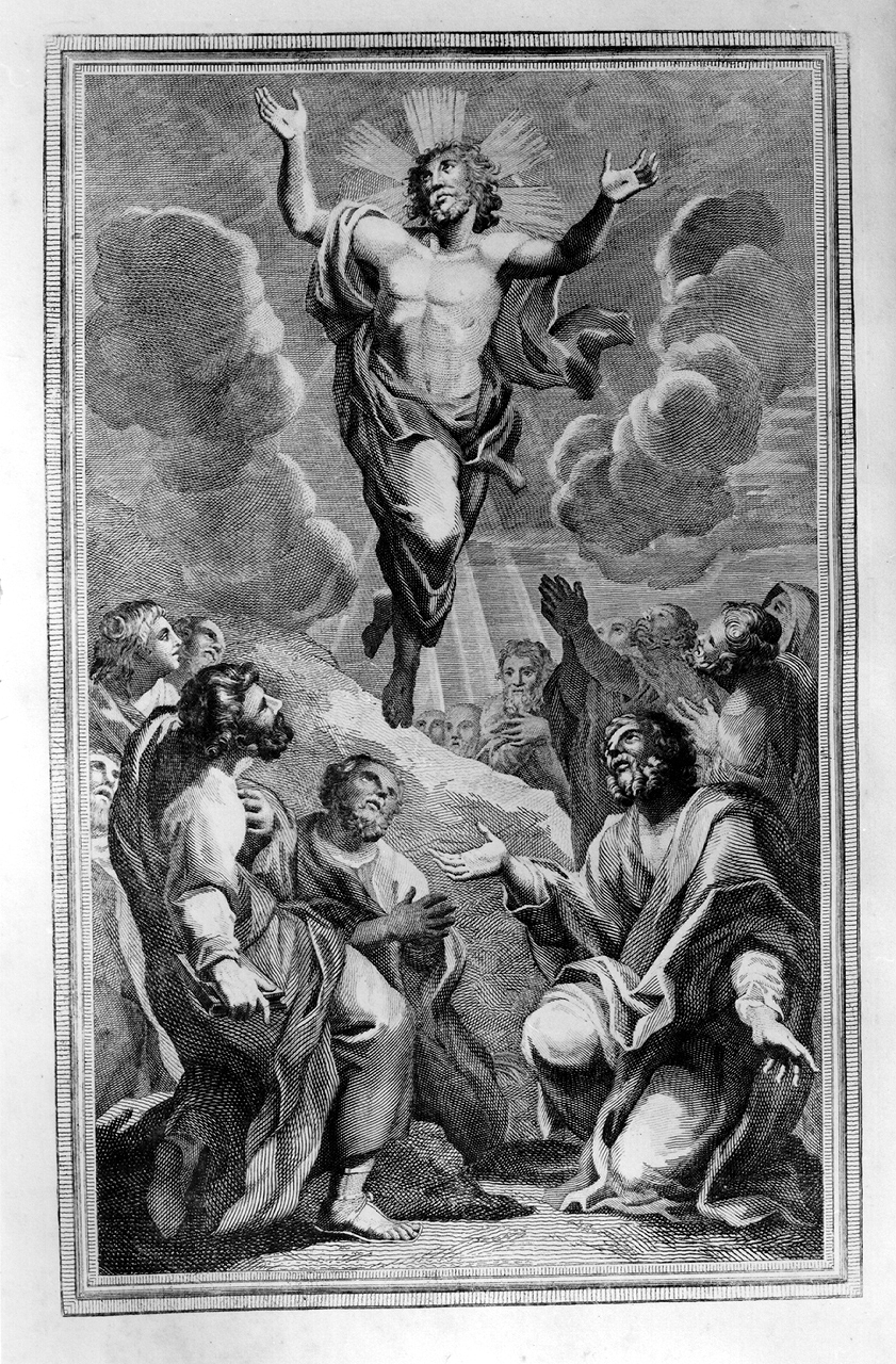 ascensione di Cristo (stampa) di Ricciani Antonio (sec. XIX)