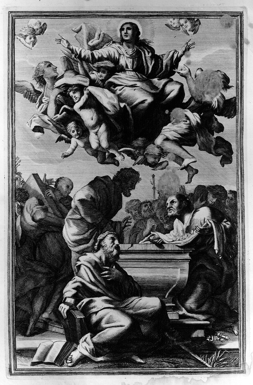 assunzione della Madonna (stampa) - ambito romano (sec. XIX)