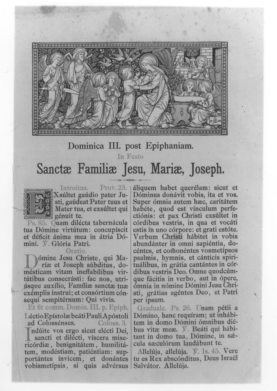 Sacra Famiglia (stampa) - ambito tedesco (sec. XIX)