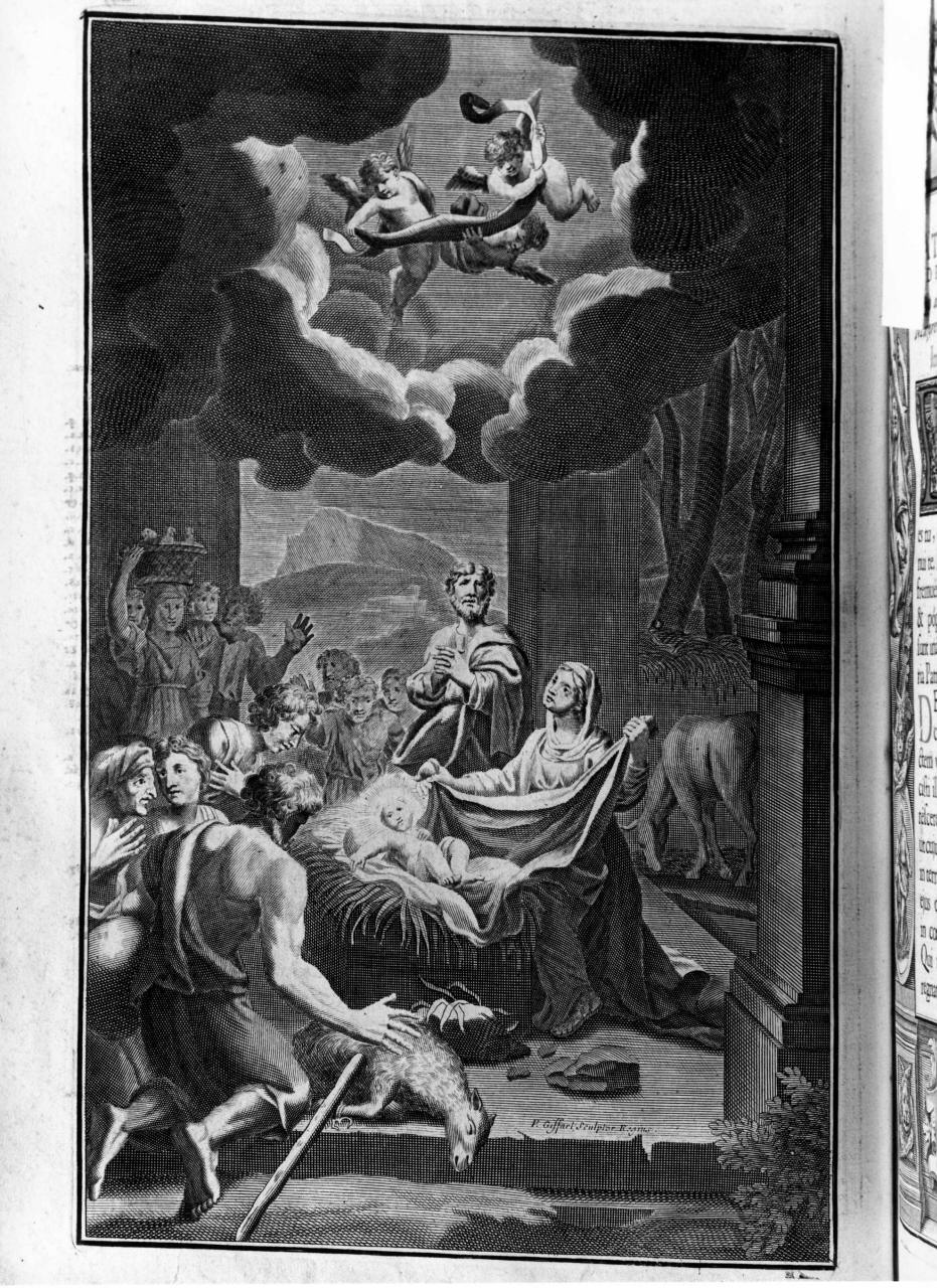 adorazione dei pastori (stampa) di Giffart Pierre (sec. XVIII)