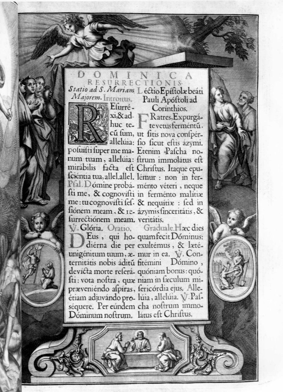 angelo annuncia la resurrezione alle pie donne (stampa) - ambito francese (sec. XVIII)