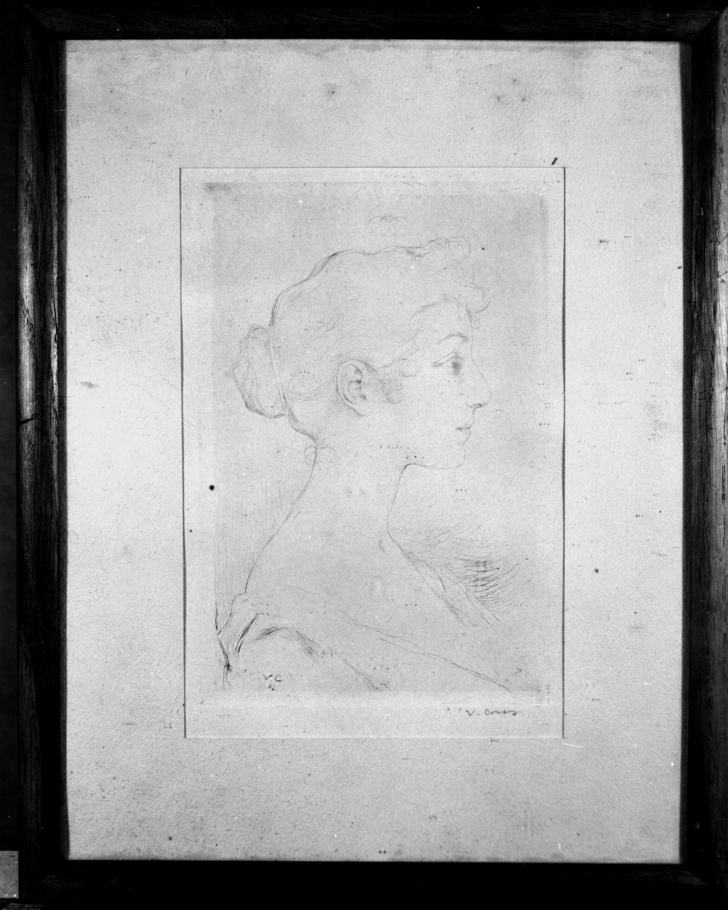 ritratto femminile (stampa) di Corcos Vittorio (sec. XIX)